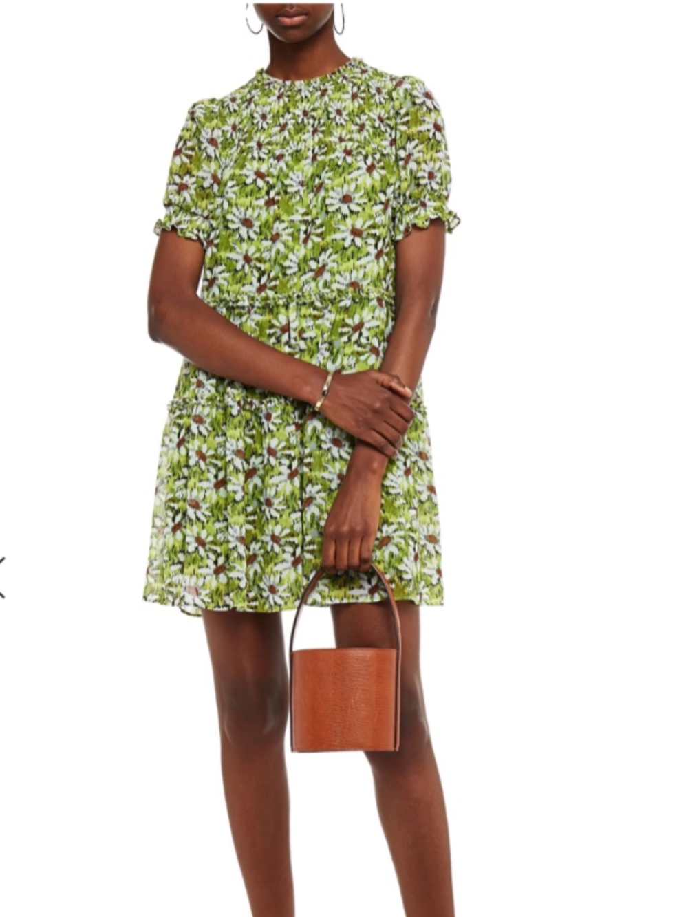 Cinq a Sept Rika Tiered Floral-Print Georgette Mini Dress - 2